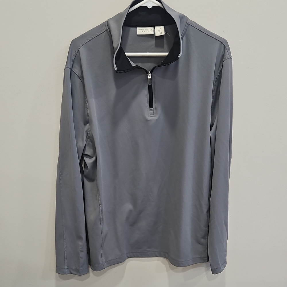 Gray Golf Quarter-Zip Pullover